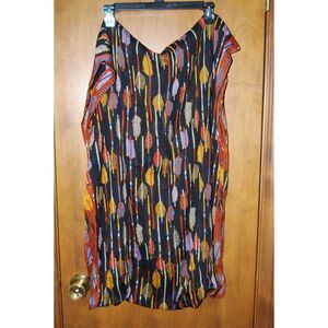 Vera Bradley Infinity Scarf In Feather Arrows 26" X 105" Rayon Preowned